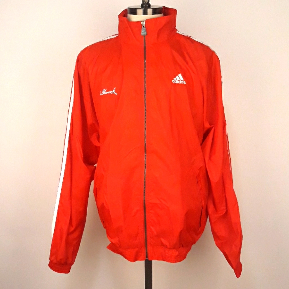 BOSTON MARATHON Adidas 2000 Red XL Full Zip Light Jacket VTG Y2K‎